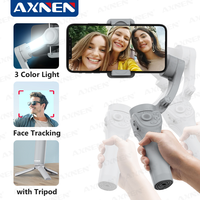 Photography Lighting Handheld - AXNEN HQ6 Gimbal genggam 3-sumbu, penstabil