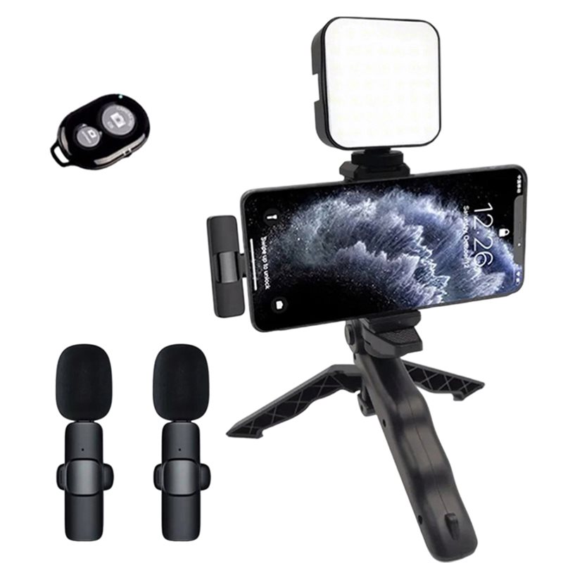 Photography Lighting Kit Portable - B29C-Kit Video Smartphone Portabel Dilengkapi Mikrofon