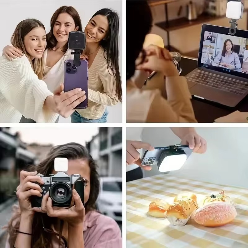 Photography Lighting Meter - Lampu Cincin Selfie Portabel dengan Klip,