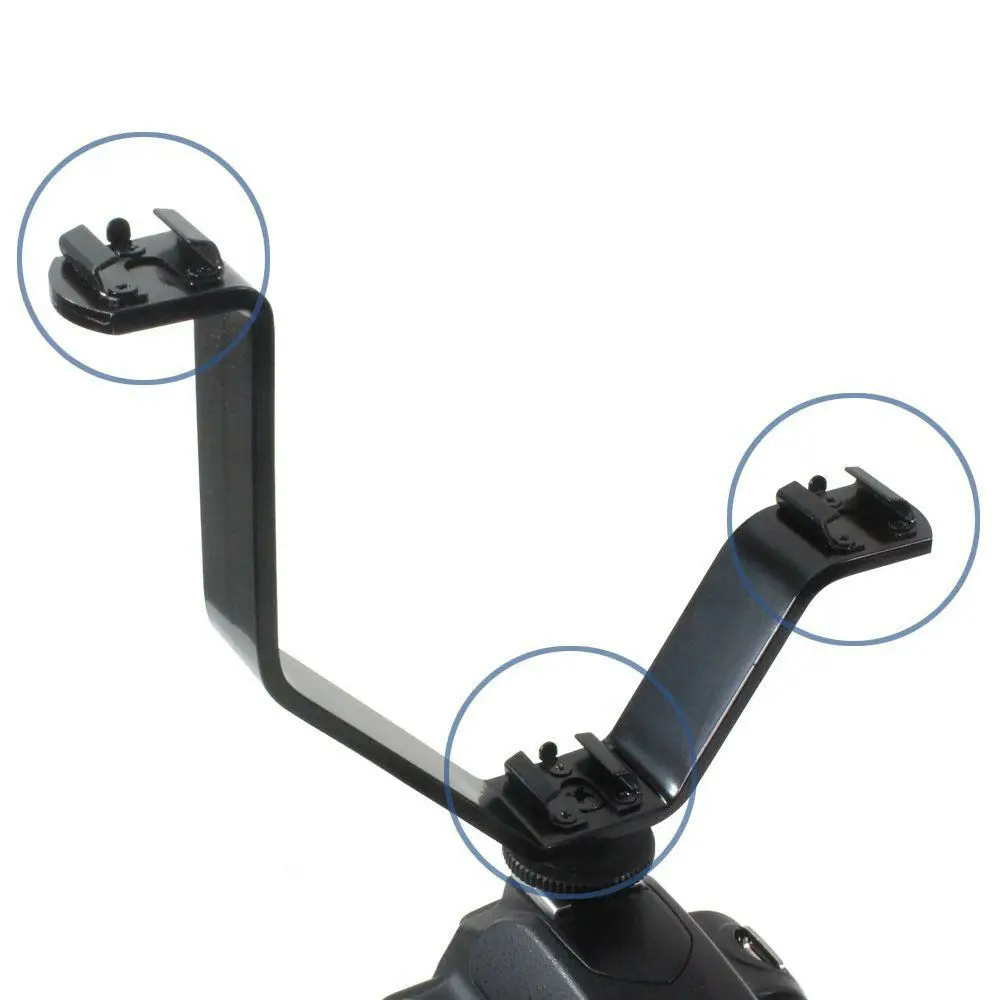 V Bentuk Triple Mount Hot Shoe - Photography Lighting Description ulasan dan harga