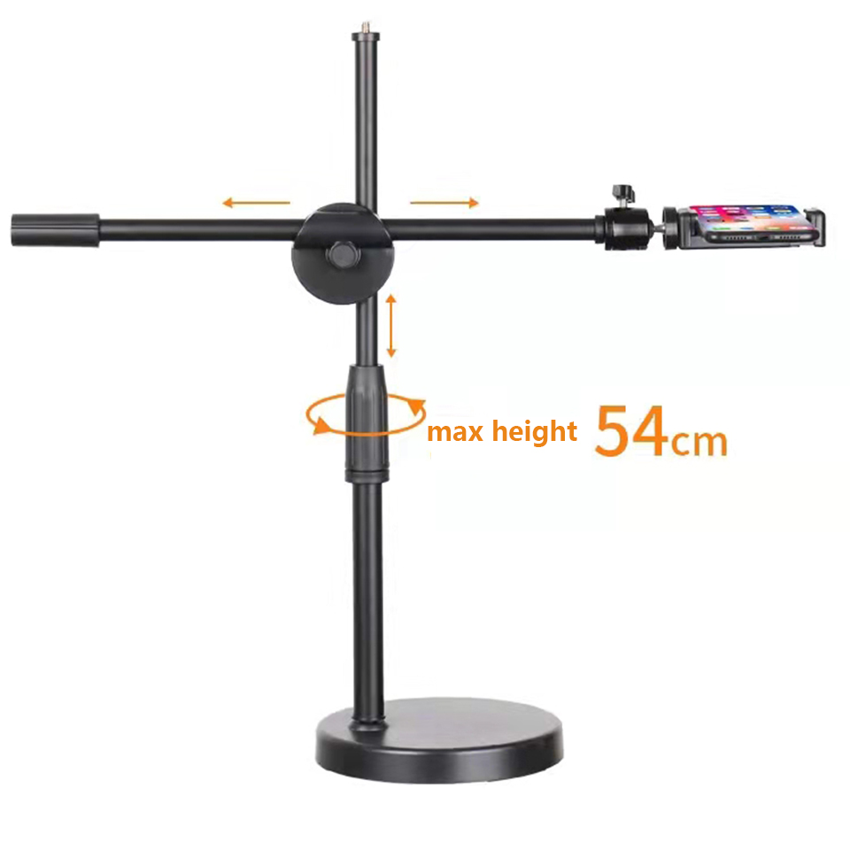 Tripod Overhead dengan lampu c - Photography Mobile Lighting ulasan dan harga
